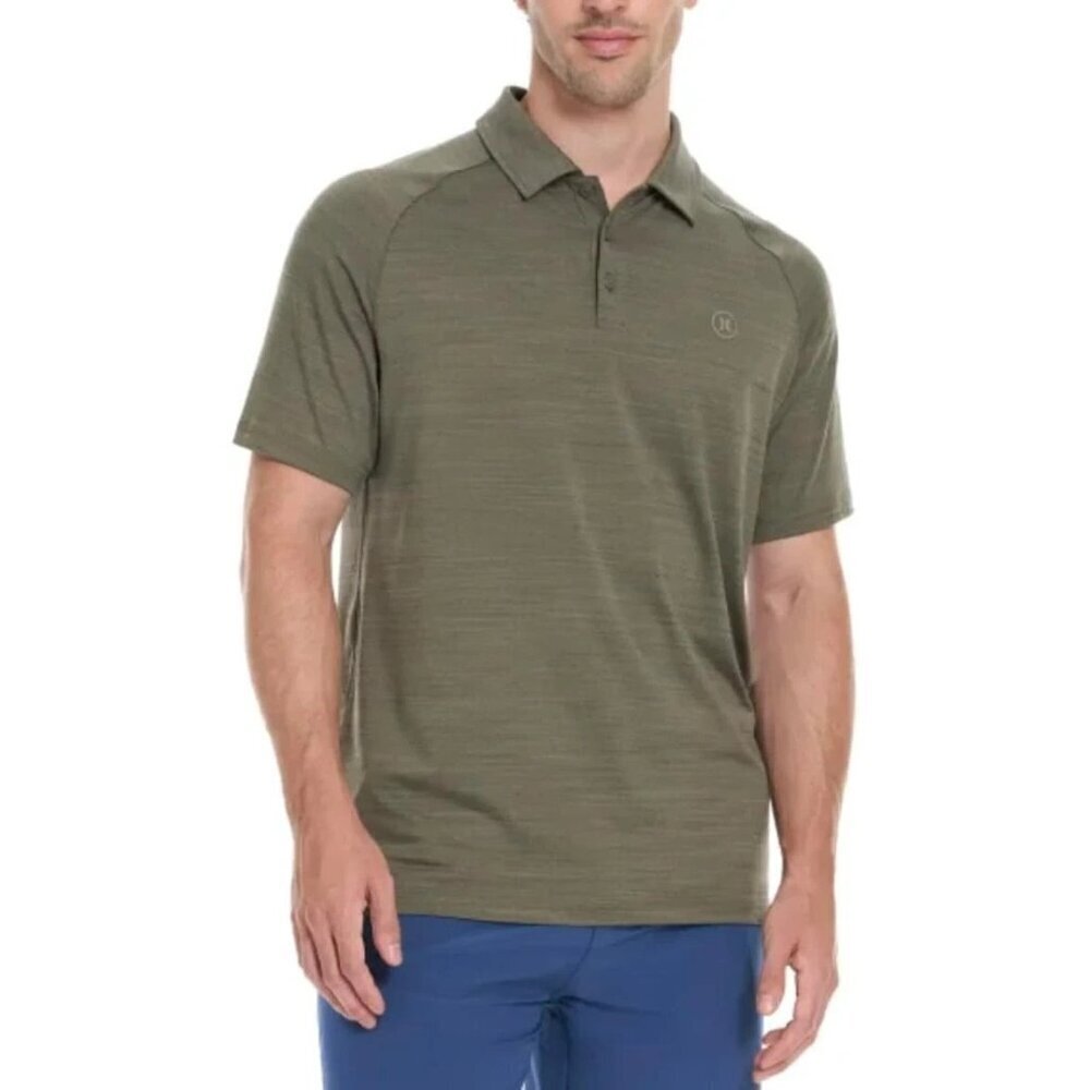 NWOT Hurley Men's XL X-Large Olive Green Polo Shirt Polyester